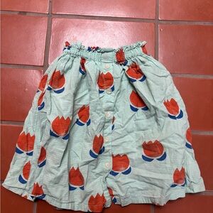 Bobo Choses Mint and Orange Patterned Skirt